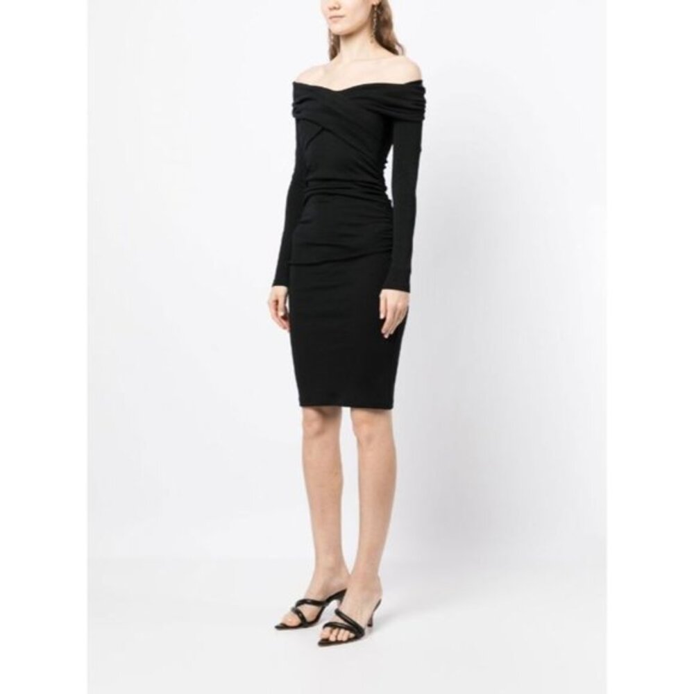 LAUNDRY by Design black ruched dress size S